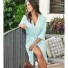 Robe de chambre croisée pour femme K72 Turquoise