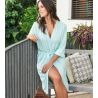 Robe de chambre croisée pour femme K72 Turquoise