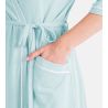 Robe de chambre croisée pour femme K72 Turquoise