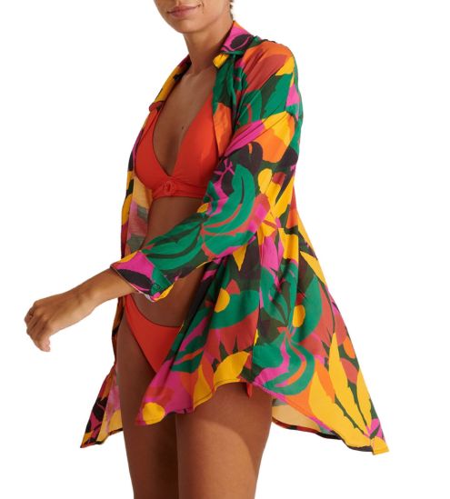 Chemise à fleurs femme Amandine Pinavo multicolore