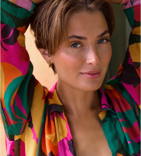 Chemise à fleurs femme Amandine Pinavo multicolore