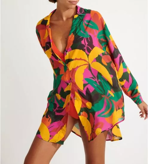 Chemise à fleurs femme Amandine Pinavo multicolore