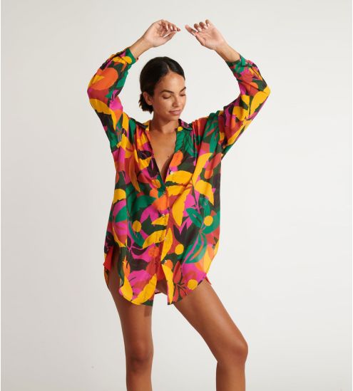 Chemise à fleurs femme Amandine Pinavo multicolore