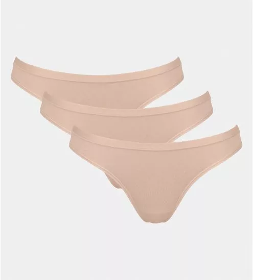Lot de 3 slips mini Go Daily Cotton Beige