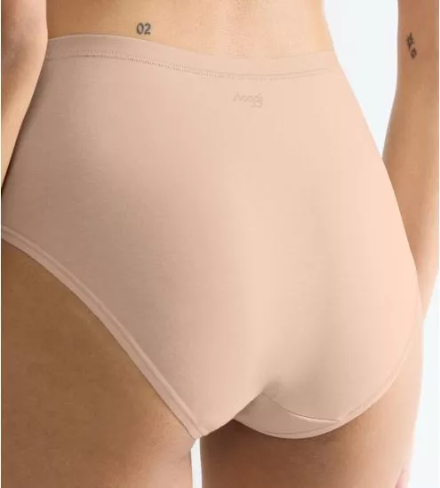 Lot de 3 slips midi Go Daily Cotton Beige