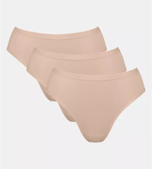 Lot de 3 slips tai Go Daily Cotton Beige