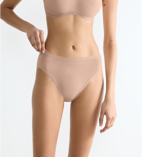 Lot de 3 slips tai Go Daily Cotton Beige