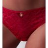 Slip italien rouge en tulle brodé Sens of Illusion