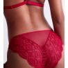 Slip italien rouge en tulle brodé Sens of Illusion