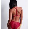 Slip italien rouge en tulle brodé Sens of Illusion