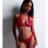 Slip italien rouge en tulle brodé Sens of Illusion