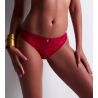 Slip italien rouge en tulle brodé Sens of Illusion