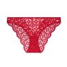 Slip italien rouge en tulle brodé Sens of Illusion