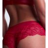 Shorty rouge en tulle brodé Sens of illusion