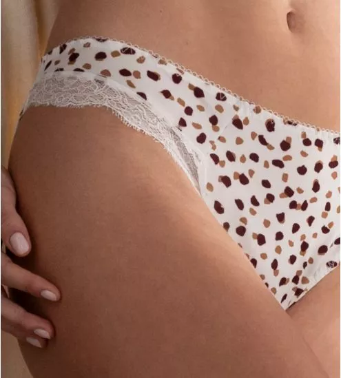 Slip femme imprimé Pépites de Chocolat et dentelle Belle à craquer