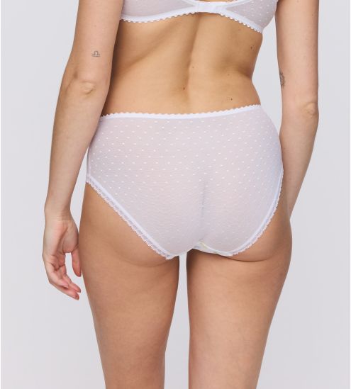 Shorty White Bestickte Chen...