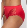 Culotte haute rouge brodée Jane True Red