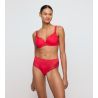 Culotte haute rouge brodée Jane True Red