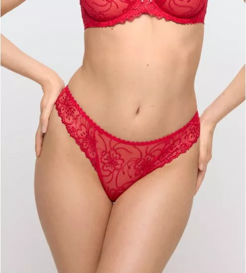 Red String Embroidered Jane...