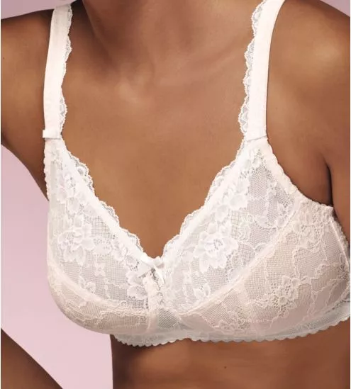 Soutien gorge blanc crystal sans armatures pour prothèses Bobette