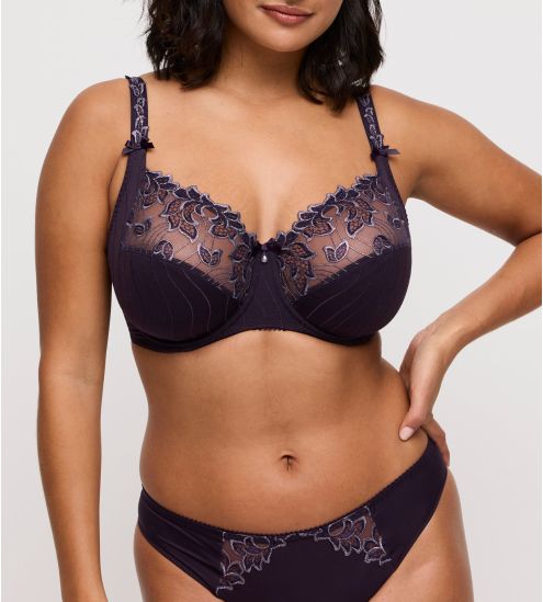 Soutien gorge brodé grande taille violet (bonnets F, G, H) PrimaDonna Deauville Amethyst Gem