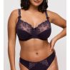 Soutien gorge brodé grande taille violet (bonnets F, G, H) PrimaDonna Deauville Amethyst Gem