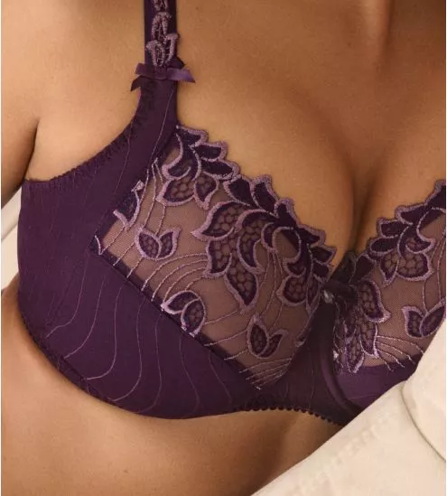 Soutien gorge brodé grande taille violet (bonnets F, G, H) PrimaDonna Deauville Amethyst Gem