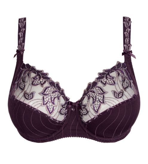 Soutien gorge brodé grande taille violet (bonnets F, G, H) PrimaDonna Deauville Amethyst Gem