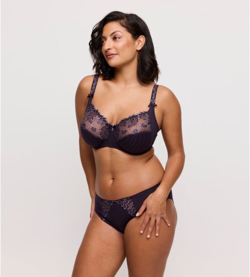 Soutien gorge brodé grande taille violet (bonnets F, G, H) PrimaDonna Deauville Amethyst Gem