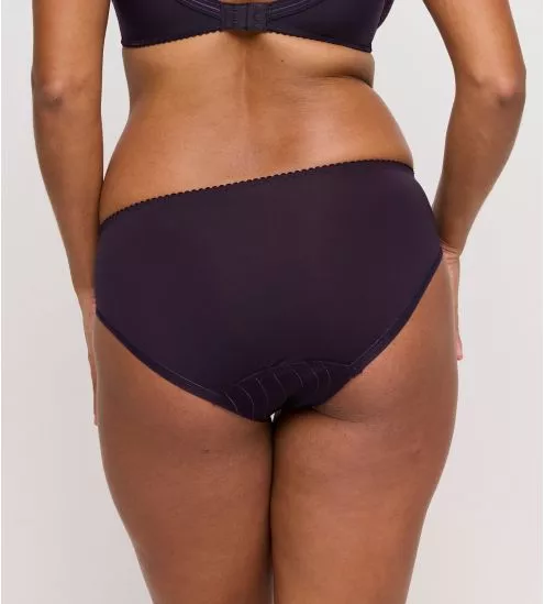 Slip brésilien brodé violet Deauville Amethyst Gem