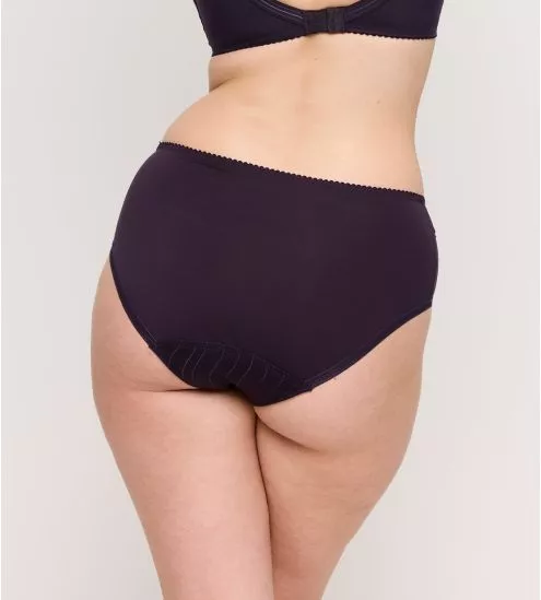 Culotte taille haute violette avec broderie Deauville Amethyst Gem