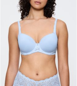 Blauer Korb-BH mit 3D-Amourette-Eisschaum
