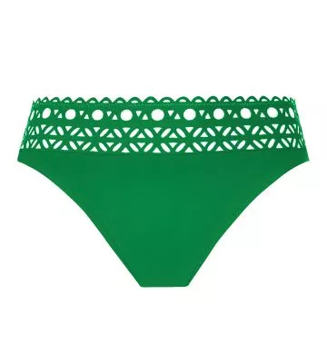 Slip de bain vert Ajourage Couture