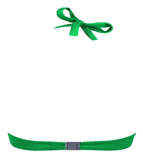 Haut de maillot de bain triangle vert Ajourage Couture