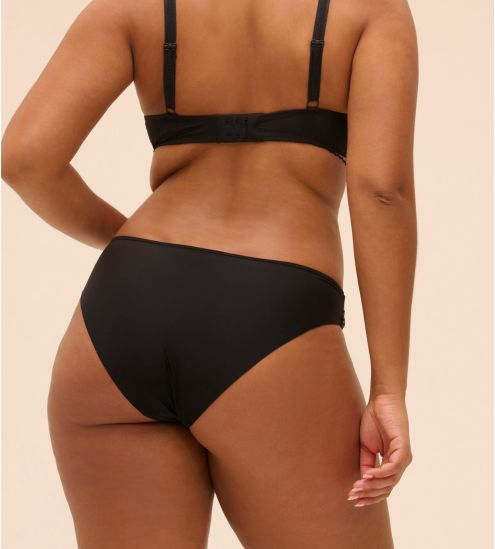Slip brésilien transparent effet tatouage Romance Noir