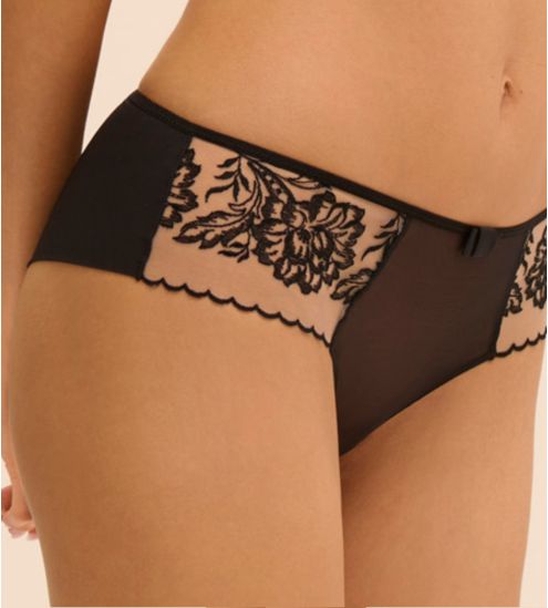 Shorty semi transparent Romance Light Tatoo Noir