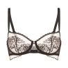 Soutien gorge corbeille transparent effet tatoutage noir Romance Light Tatoo