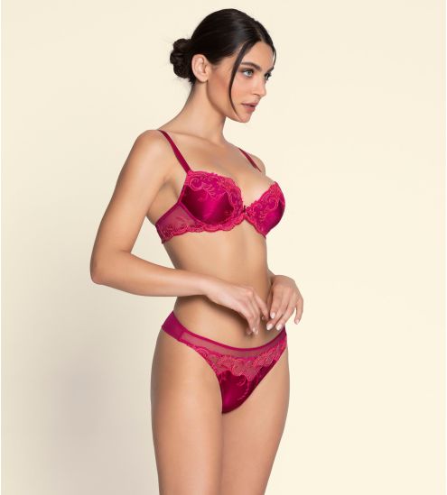 String soie rouge Carmin Splendeur Soie