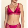 Soutien gorge triangle sans armatures rouge Carmin Splendeur Soie