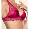 Soutien gorge triangle sans armatures rouge Carmin Splendeur Soie
