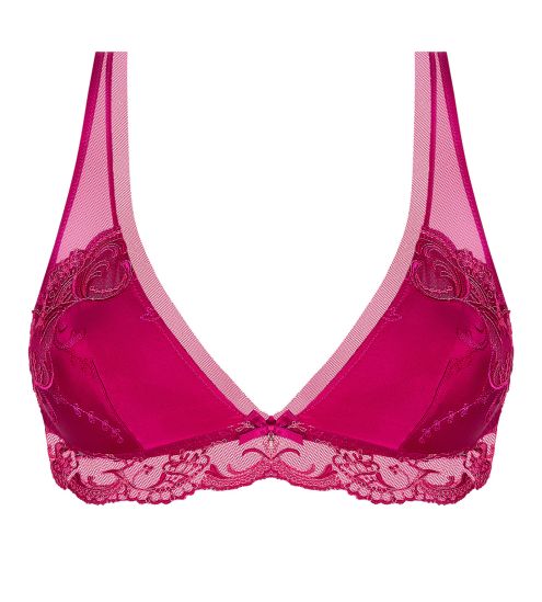 Soutien gorge triangle sans armatures rouge Carmin Splendeur Soie
