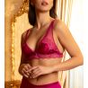 Soutien gorge triangle sans armatures rouge Carmin Splendeur Soie