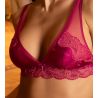 Soutien gorge triangle sans armatures rouge Carmin Splendeur Soie