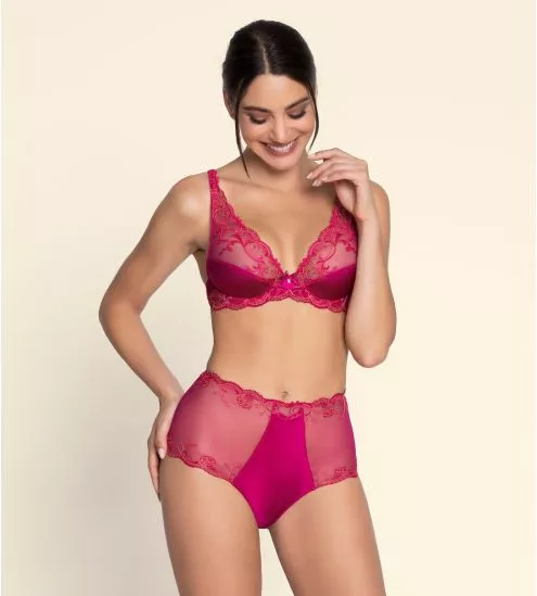 Soutien gorge Glam rouge Carmin Splendeur Soie