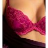 Soutien gorge à coques Splendeur Soie Rouge Carmin