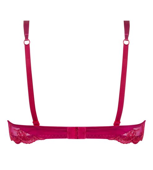 Soutien gorge à coques Splendeur Soie Rouge Carmin