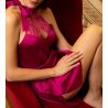 Nuisette sexy à nouer en tour de cou Splendeur Soie Rouge Carmin