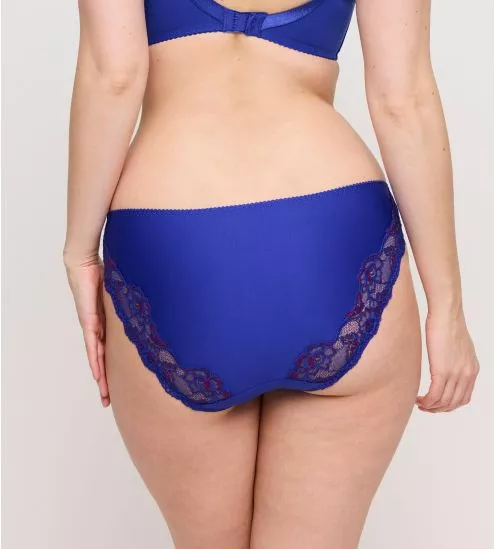 Slip brésilien bleu à carreaux Madison Blueberry Kiss