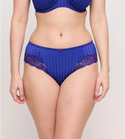 Shorty bleu à carreaux Madison Blueberry Kiss