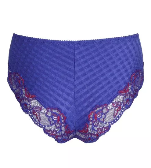 Shorty bleu à carreaux Madison Blueberry Kiss